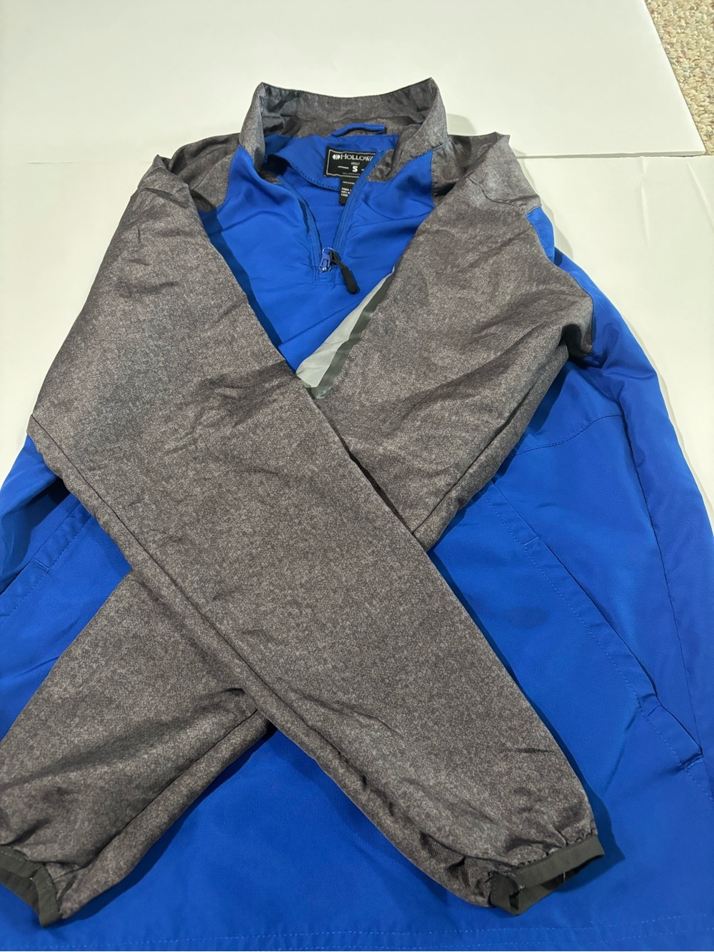 Holloway Royal Blue and Gray Men's Half-Zip Windbreaker